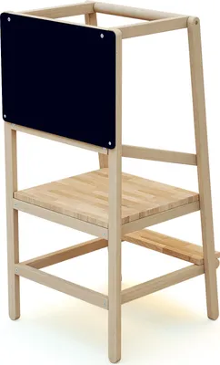 Immagine prodotto di WEBABY - ALTO 2 Torre di osservazione/apprendimento in legno con ardesia | Sgabello per bambini