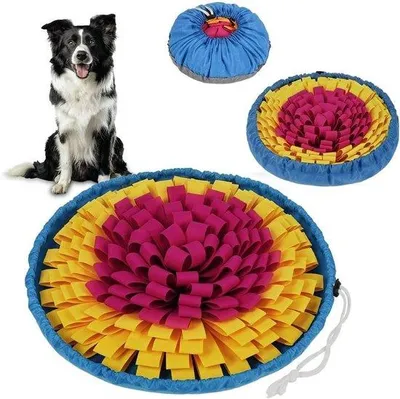 Produktbild von Hundespielzeug, Antischleuderende Leckerli für die Nase, Lernspielzeug für Hunde, Langsamer Futterverbrauch, für Intelligenz- und Geruchstraining, Gelb-Rot