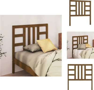 Produktbild von vidaXL Kopfteil Honigbraun 106x4x100 cm Massivholz Kiefer -  Kopf- & Fußenden