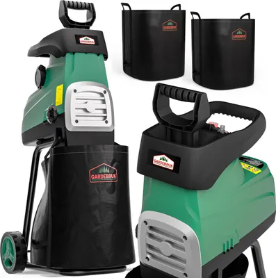 Immagine prodotto di GARDEBRUK® Trituratore Elettrico Silenzioso a Rullo 3100W Biotrituratore Sacchi di Raccolta 2x60L Tritatutto da Giardino