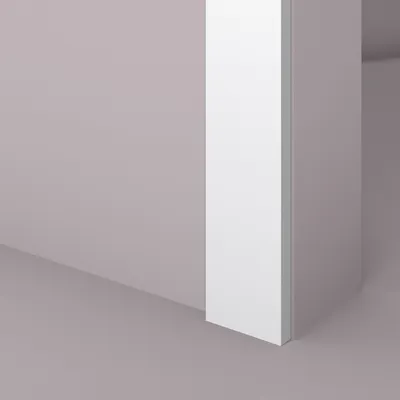 Immagine prodotto di Modanature per porte NMC WD2-2200 WALLSTYL Noel Marquet Modanatura per pavimenti Modanatura decorativa per pareti Striscia di rivestimento moderna bianca 2,2 m