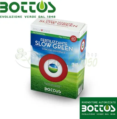 Immagine prodotto di Bottos Slow Green 18-6-12 + 2 MgO - Fertilizzante per prato da 4 Kg