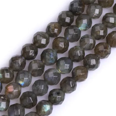 Labradorit-Edelsteinperlen 4mm, 47 Stück, rund, für DIY-Schmuck