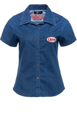 Produktbild von Queen Kerosin Denim Bluse - Gearhead XS