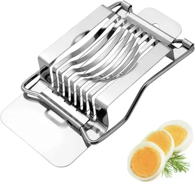 Produktbild von Eierschneider - Eierschneider aus Aluminium - Eiermesser - Silberfarben - Eierscheiben - CHPN