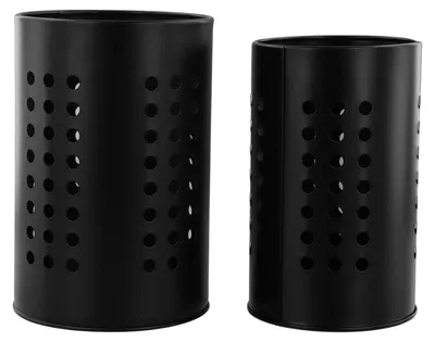 Produktbild von Set mit 2 Edelstahl-Besteckbehältern für die Küche
