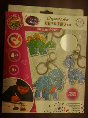 Produktbild von Diamantmalerei von Brandunit – 3 Dinosaurier-Schlüsselanhänger