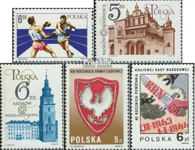 Produktbild von Briefmarken Polen 1983 Mi 2888,2889-2890,2897,2898 (kompl.Ausg.) postfrisch Polnischer Boxverband