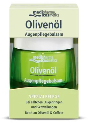 Produktbild von Medipharma Cosmetics Olivenöl Augenpflegebalsam bei Fältchen, Augenringen und Schwellungen, 15 ml Creme