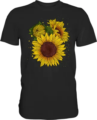 Produktbild von Sonnenblumen Shirt Garten Geschenk Gärtner – Black / L