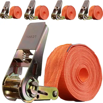 Produktbild von 4 Stück Spanngurte mit Ratsche Zurrgurt 6m 1000kg 1-tlg zur Ladungssicherung
