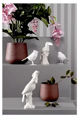 Produktbild von Dekofigur kleiner Vogel aus Polyresin, Origami-Design, Höhe 17 cm