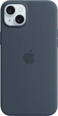Image de Apple Coque en silicone avec MagSafe pour iPhone 15 Plus - Bleu orage