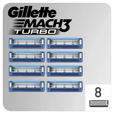 Productafbeelding van Gillette Mach3 Turbo-vervangingsmes voor heren scheerapparaten, ontworpen met precisietechnologie
