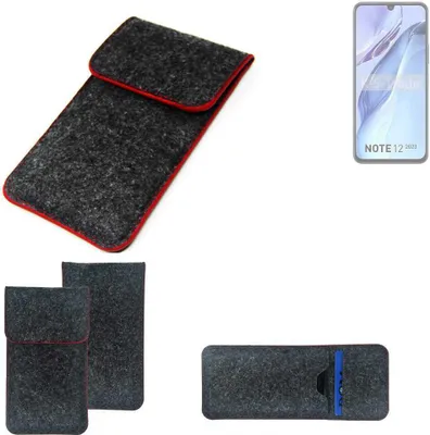 Produktbild von K-S-Trade Handy Schutz Hülle kompatibel mit Infinix Note 12 2023 Schutzhülle Handyhülle Filztasche Pouch Tasche Case Sleeve Filzhülle dunkelgrau