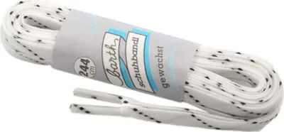 Barth Schlittschuh / Eishockey Schnürsenkel - Weiss Schwarz Gemustert - 244 cm