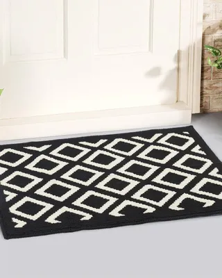 Obrázek produktu pro Podlahová rohož – zachycovač nečistot – pro vnitřní i venkovní použití – omyvatelná – protiskluzová – 60 x 90 cm – černá
