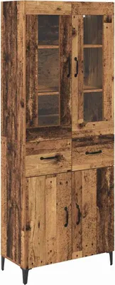 Productafbeelding van Highboard met lade Oud Hout 69,5 x 34 x 180 cm Bewerkt hout