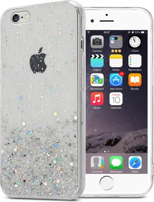 Image de Cadorabo Housse pour Apple iPhone 6 PLUS / 6S PLUS Housse de protection en transparent Housse pour portable TPU Etui Glitter Cover Case