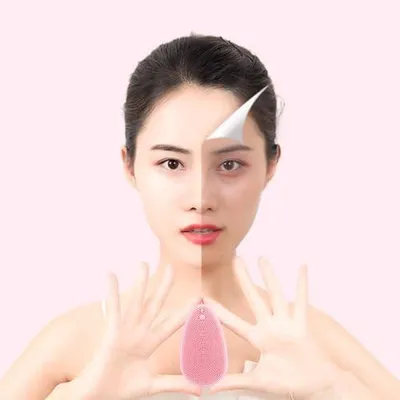 Produktbild von 2 Silikon-Gesichtsreinigungsbürsten für sanftes Peeling und die Entfernung von Hautfett