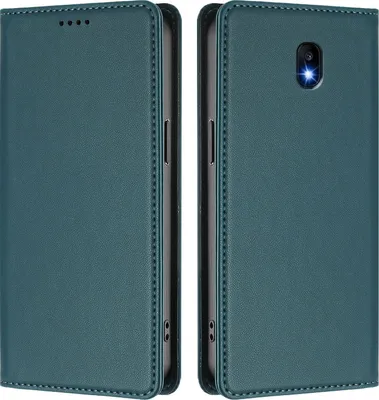 Image de Housse de téléphone portable pour Samsung Galaxy J3 2017, étui à rabat en cuirPolyuréthaneantichoc Housse magnétique avec support Vert