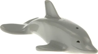 Produktbild von 1x Lego Tier Delfin Delphin Tümmler alt-hell grau mit Achshalter Zoo 6435 6228b