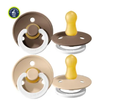 Produktbild von BIBS 120244 DARK OAT & Vanilla Night 6-18M Latex-Schnuller, BPA-frei