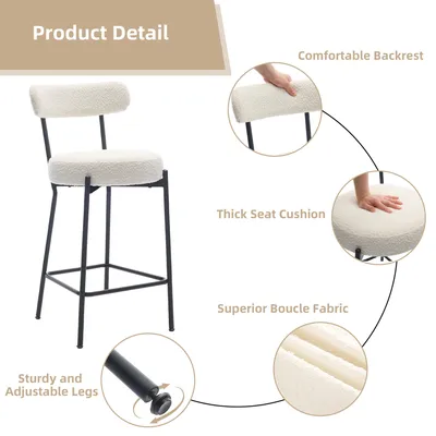 Zdjęcie produktu dla Barhocker Barstühle Küchenhocker Weiß 4er-Set