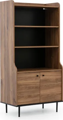 Produktbild von Regalschrank VASINA VS-06 mit 2 Türen SoftClose Regal Schrank 80 x 160 cm Standregal Wohnzimmerschrank Wohnzimmer Loft (Brandy Castello)