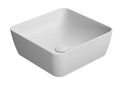 Immagine prodotto di Sapho GSI Sand - Lavabo 380x380 mm, senza foro per miscelatore, senza sfioratore, bianco opaco 903809