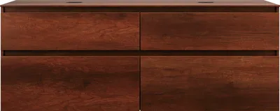 Produktbild von burgbad Lin20 Waschtischunterschrank inklusive Konsolenplatte, 2 Beckenausschnitte, 4 Auszüge, 1602x552x611mm, SGRC160F5359