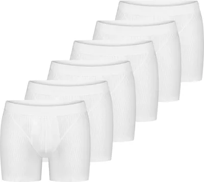 Produktbild von Schiesser 6er Pack Baumwolle Essentials Authentic Retro Short / Pant Elegantes Nadelzug-Design, Weiche Single-Jersey-Qualität, Perfekte Passform mit Eingriff