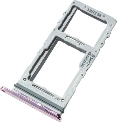 Produktbild von Dual SIM Kartenhalter und Micro-SD Card Fach für Samsung Galaxy S20, Galaxy S20 5G, Original Ersatzteil, Rosa