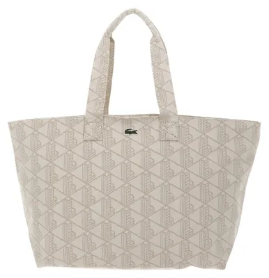 Image de LACOSTE sac shopper Shopping Bag Mono Jacquard Blanc beige