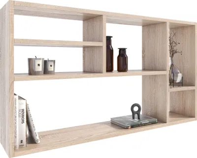 Produktbild von MATKAM Wandregal MILANO für Bücher und Dekorationen , Stilvolles Hängeregal für Ihr Zuhause (Sonoma Eiche)