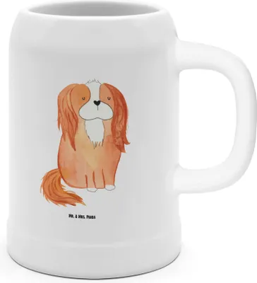 Produktbild von Mr. & Mrs. Panda Krug Hund Cavalier King Charles Spaniel - Weiß - Geschenk, Seidel, Humpen, Schlappohren, Spruch, Steinkrug, Tonkrug, Cockerspaniel, Sprüche, Hundemama