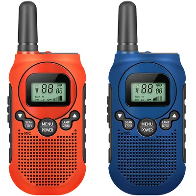 Immagine prodotto di Walkie Talkie radio a lungo raggio 8 canali gamma fino a 3 km radio portatile Walky Talky per il campeggio escursioni in bicicletta 2 pezzi colorati Retoo