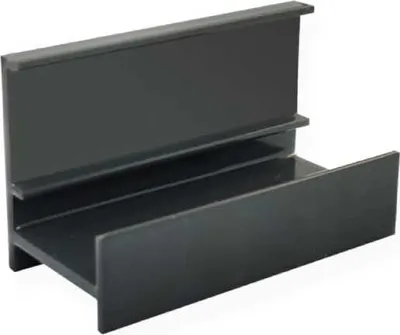 Imagen del producto de Perfil de aluminio para escaleras Renoplast SW, suelo ventilado, soporte inferior para escalera de 6 cm, color grafito