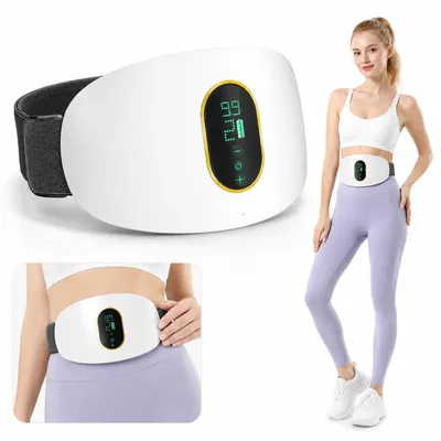 Produktbild von Massagegerät mit 3 Modi, 9 Intensitätsstufen, Mini-Massagegürtel für Rücken & Taille, USB-Ladefunktion, für Bauch, Rücken, Beine & Gesäß