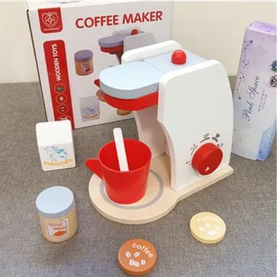 Produktbild von 360Home Kinderspielzeug aus Holz Spielküche Spielzeug Küchengeräte Kaffeemaschine