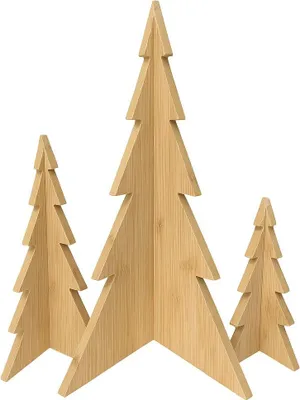 Produktbild von UNUS Aufsteller Bäume im 3er Set Holz in natur