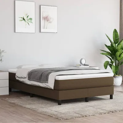 Zdjęcie produktu dla Maison Exclusive - Łóżko kontynentalne, ciemnobrązowa, 120x200 cm, tkaniną