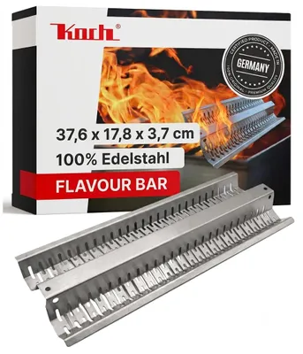 Produktbild von KOCH #93 Rostfreie Flavour Bar 376x178x37mm - Ersatzteil für Burnhard Fred Serie: Fred Basic, Fred Deluxe, Fred Jr, Big Fred Basic, Big Fred Deluxe