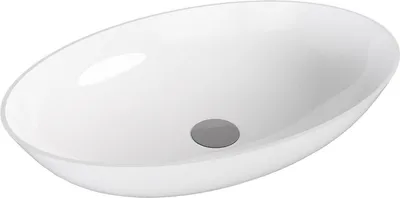 Produktbild von Polysan BANERA OVAL Waschbecken zum Setzen, Gussmarmor, 60x40cm, Weiß