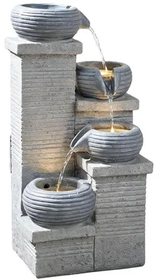 Immagine prodotto di Fontana da giardino RJ10438NODE-HS, 27 x 24 x 58 cm, grigia