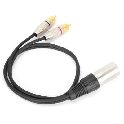 Obrázek produktu pro XLR samec na 2 RCA audio rozbočovací kabel, XLR samec na Phono RCA kabel, XLR samec na RCA rozbočovací kabel, XLR samec rozbočovací kabel, XLR samec rozbočovací kabel, rozbočovací audio kabel