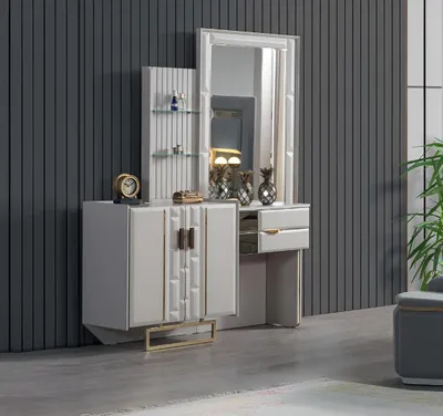Produktbild von Schminktisch mit Spiegel Schlafzimmer Neu Luxus Möbel Design Einrichtung