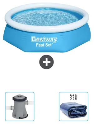 Obrázok produktu pre Bestway Fast Set, kruhový bazén - 244 x 61 cm - 3-dielna sada, model S22268