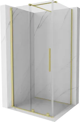 Zdjęcie produktu dla Mexen Velar kabina prysznicowa rozsuwana 110 x 90 cm, transparent, złota szczotkowana - 871-110-090-01-55