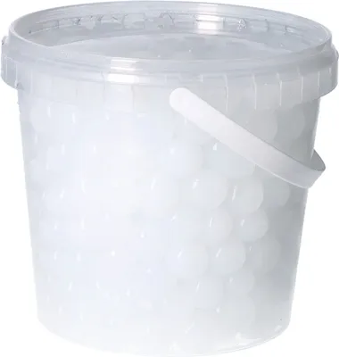Produktbild von trendfinding 1 Liter Eimer Aqualinos Hydroperlen, Größe 1,5 bis 2,5 cm, Weiß